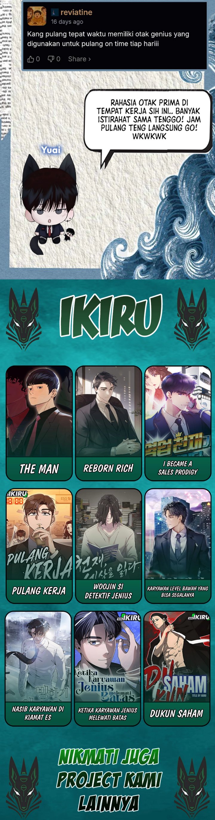 The Art of Leaving Work on Time (Off Work Today Too) Chapter 19 Bahasa Indonesia