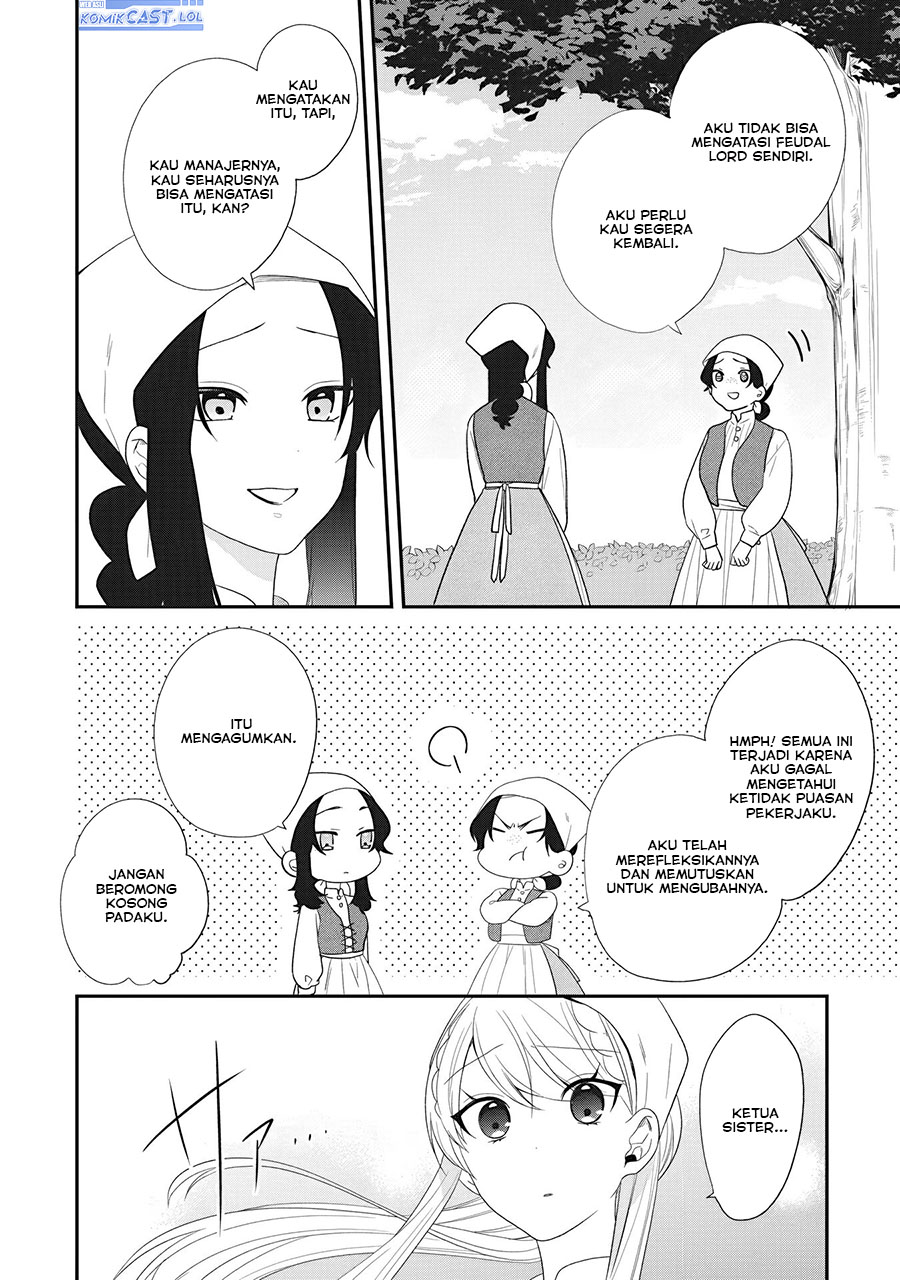 The Banished Villainess! Living the Leisurely Life of a Nun Making Revolutionary Church Food Chapter 29 Bahasa Indonesia