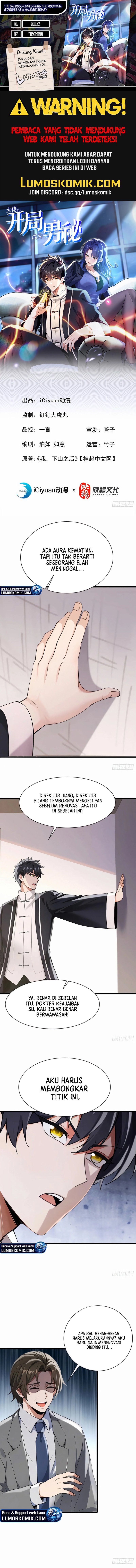 The Big Boss Comes Down the Mountain: Starting as a Male Secretary Chapter 20 Bahasa Indonesia