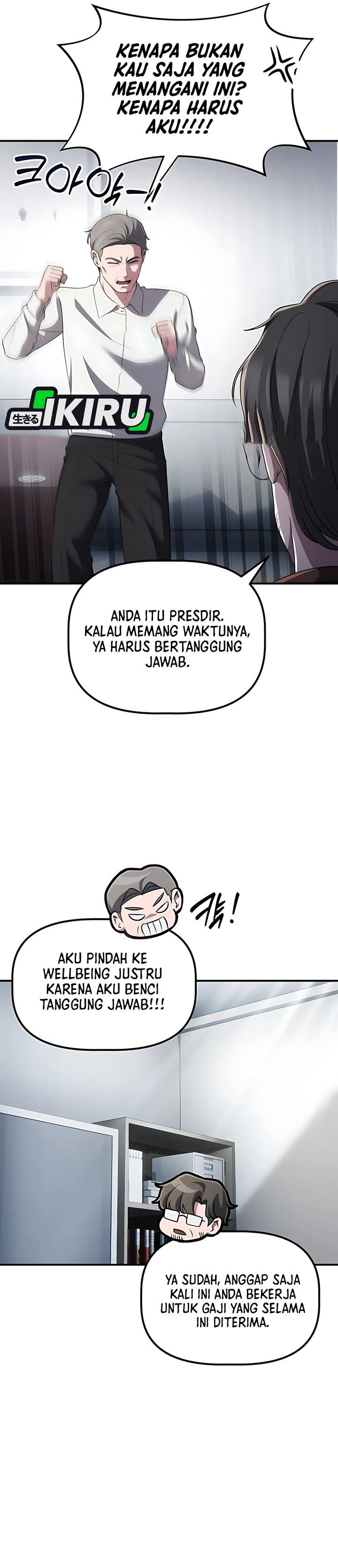 The Corporate Underdog Who Does Everything Right Chapter 51 Bahasa Indonesia