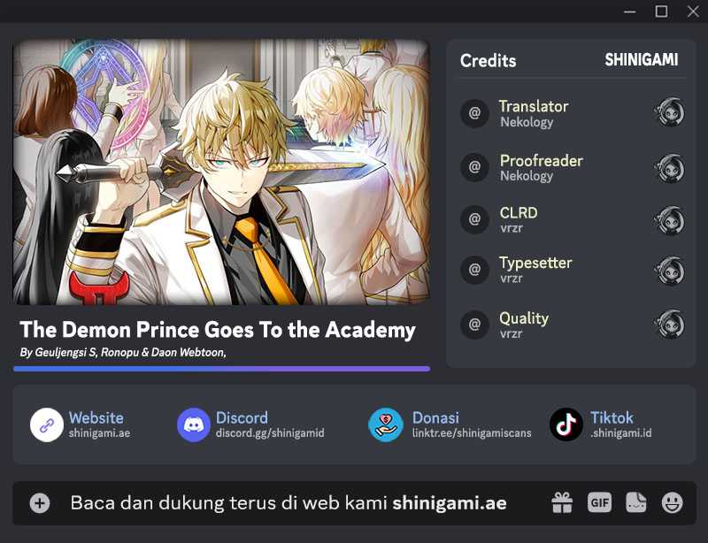 The Demon Prince Goes to The Academy Chapter 55 Bahasa Indonesia