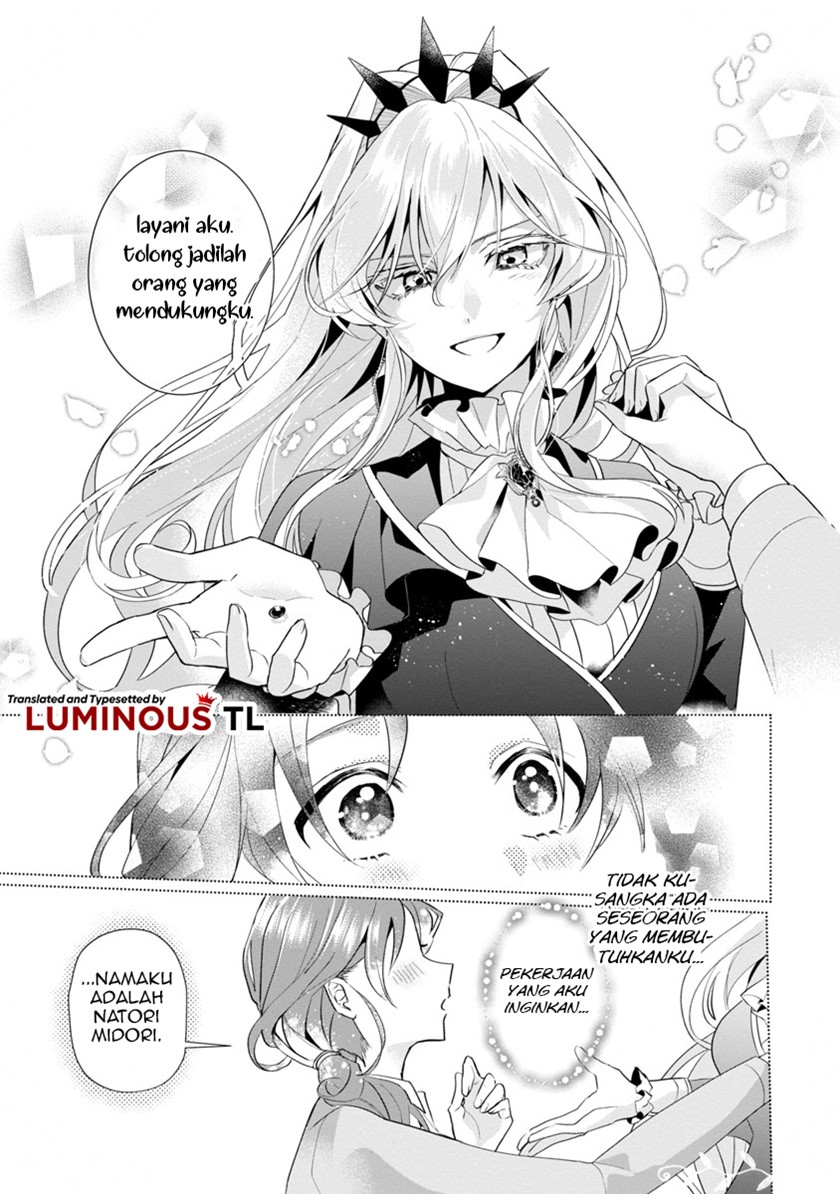The Fed Up Office Lady Wants to Serve the Villainess Chapter 01 Bahasa Indonesia