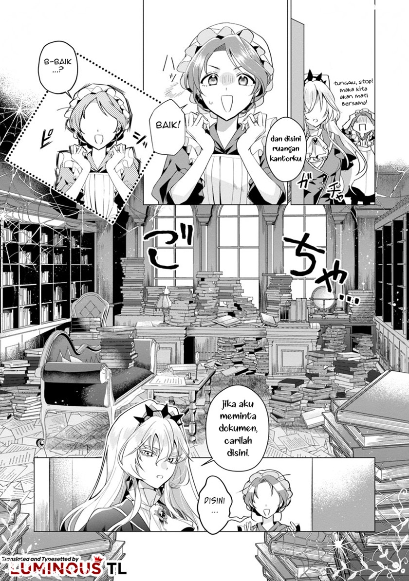 The Fed Up Office Lady Wants to Serve the Villainess Chapter 01 Bahasa Indonesia