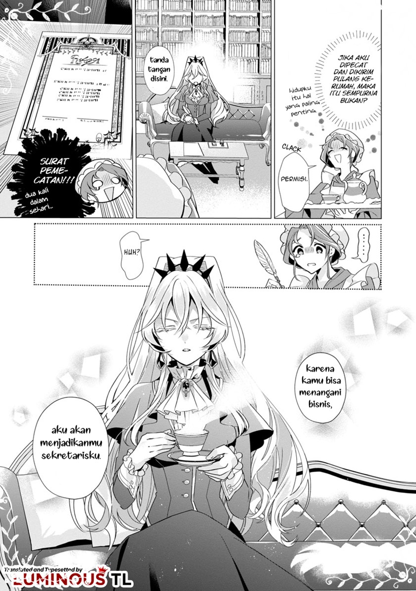 The Fed Up Office Lady Wants to Serve the Villainess Chapter 01 Bahasa Indonesia