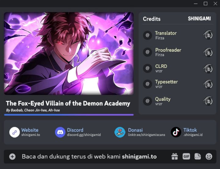 The Fox-Eyed Villain Of The Demon Academy Chapter 55 Bahasa Indonesia