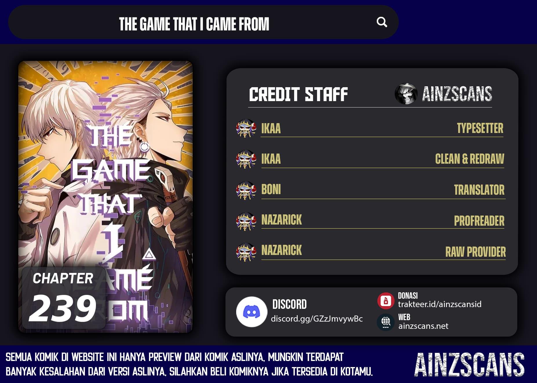 The Game That I Came From chapter 239