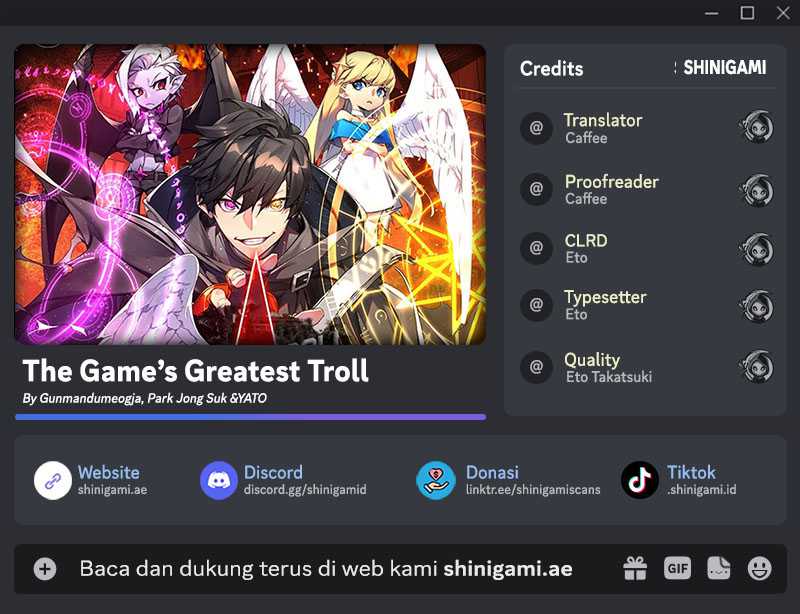 The Game’s Top Troll Chapter 54 Bahasa Indonesia