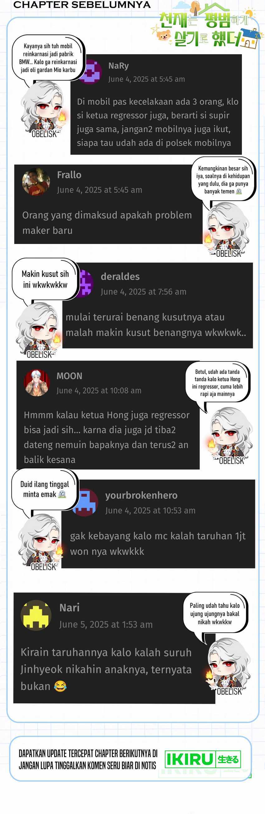 The Genius Decided to Live an Ordinary Life Chapter 30 Bahasa Indonesia