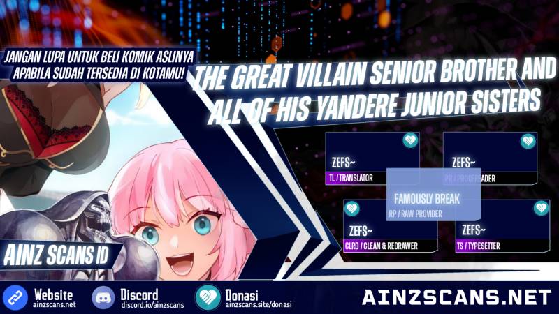 The Great Villain Senior Brother and All of His Yandere Junior Sisters Chapter 91 Bahasa Indonesia
