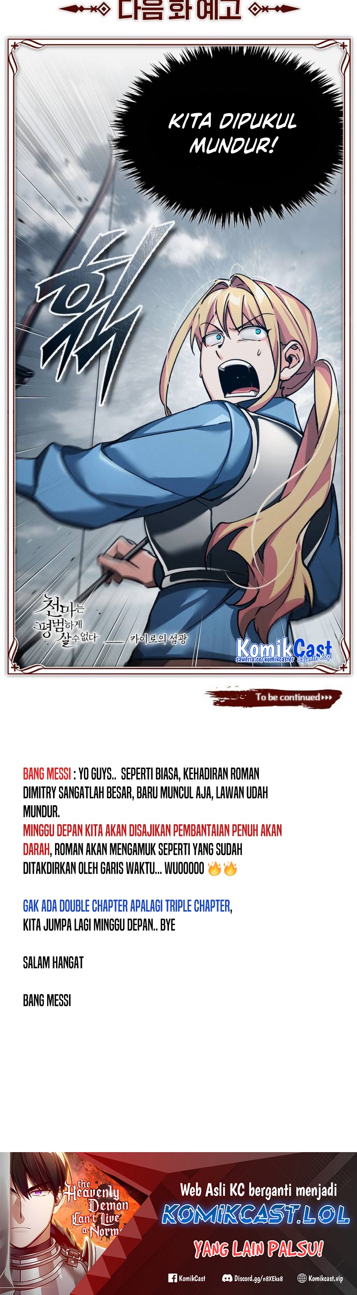 The Heavenly Demon Can’t Live a Normal Life Chapter 104 Bahasa Indonesia