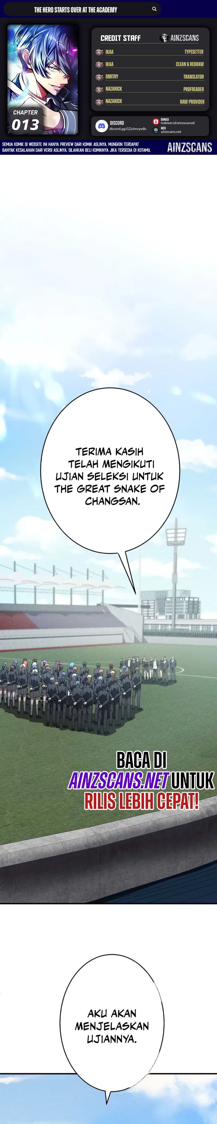 The Hero Starts Over at the Academy chapter 13