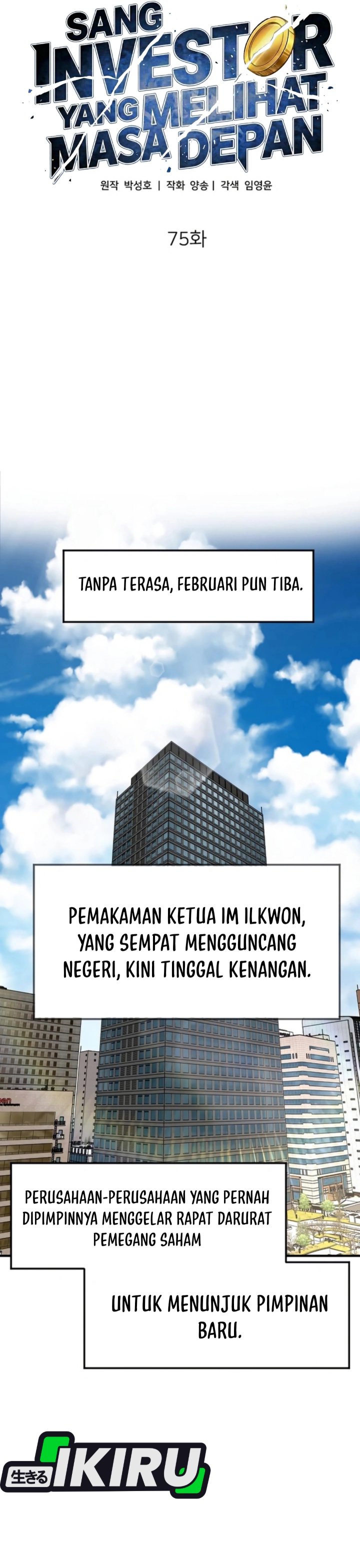 The Investor Who Sees The Future Chapter 75 Bahasa Indonesia