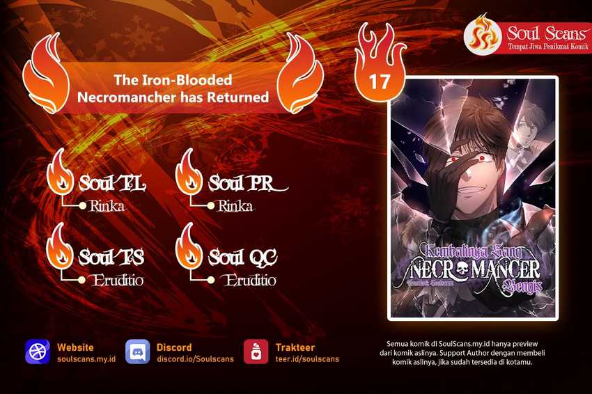 The Iron-Blooded Necromancer Has Returned Chapter 17 Bahasa Indonesia