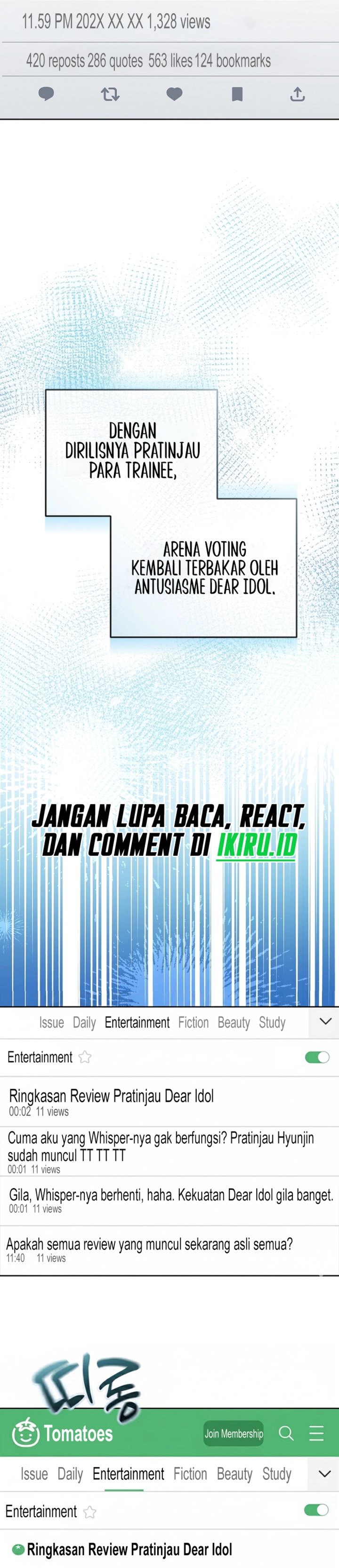 The Lucky Plan of an Idol in His Second Life Chapter 24 Bahasa Indonesia