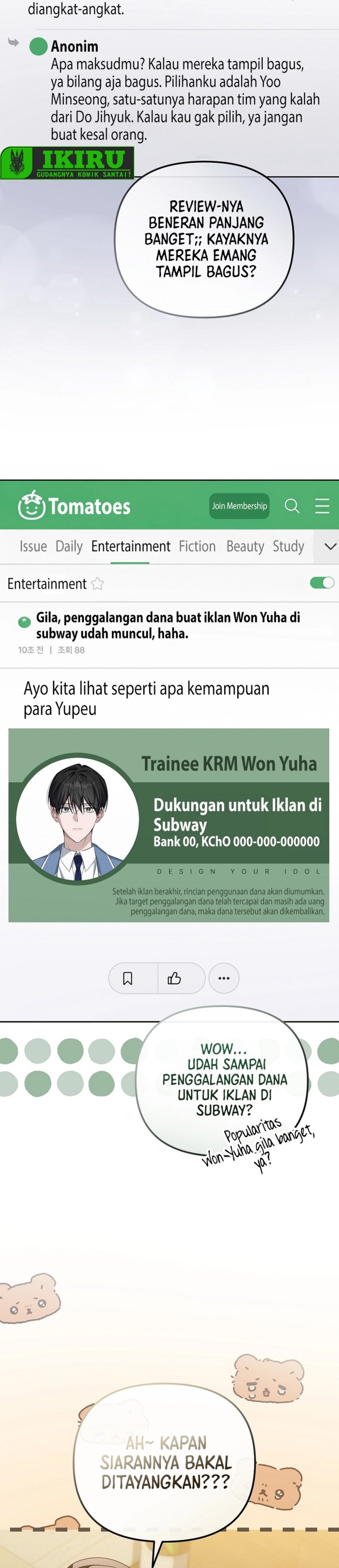The Lucky Plan of an Idol in His Second Life Chapter 24 Bahasa Indonesia