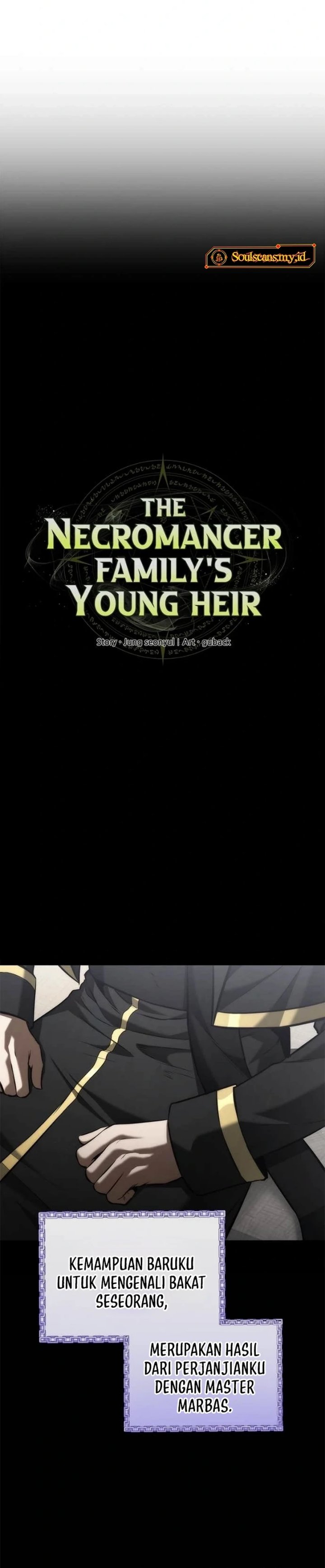 The Necromancer Family’s Young Heir Chapter 43 Bahasa Indonesia