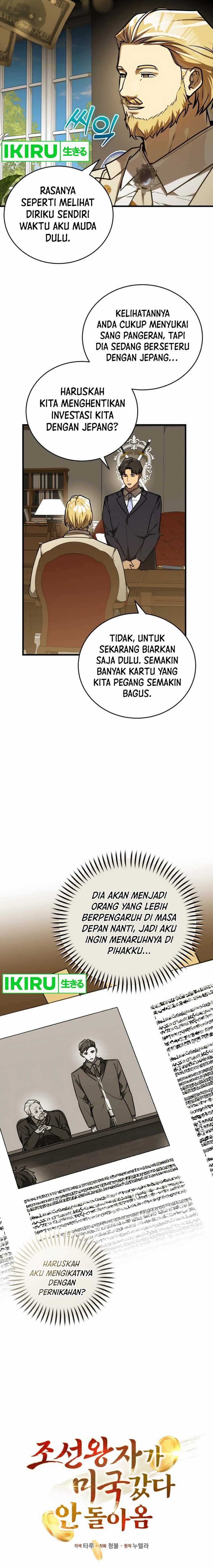 The Prince of Joseon: A One-Way Journey to America Chapter 35 Bahasa Indonesia