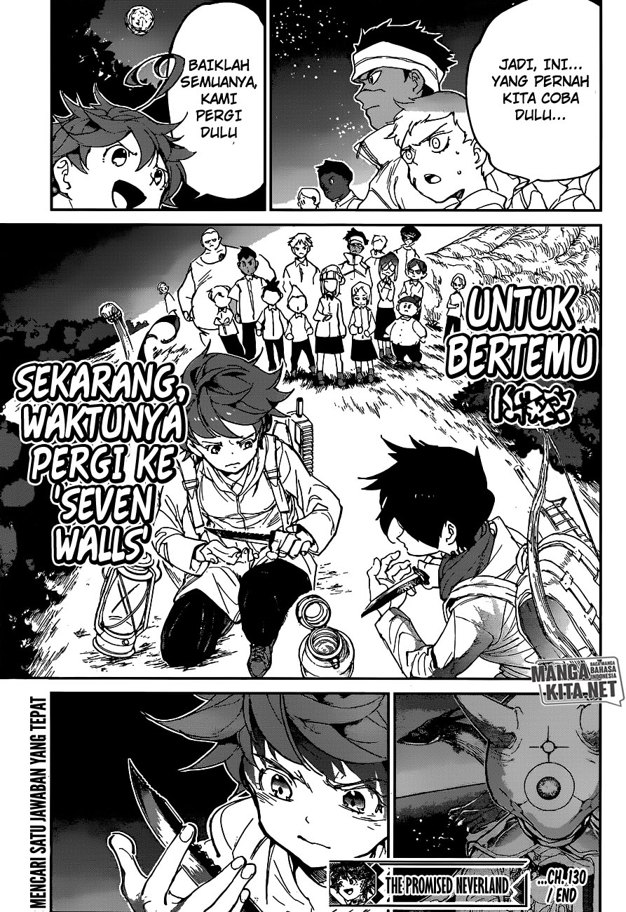 The Promised Neverland Chapter 130 Bahasa Indonesia