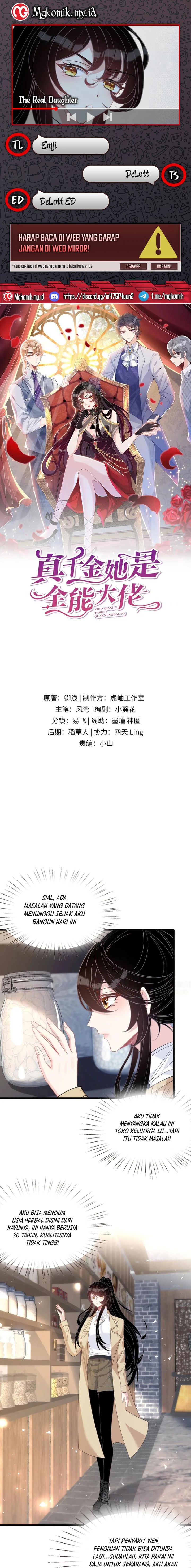 The Real Daughter, She Is an Almighty Boss Chapter 10 Bahasa Indonesia