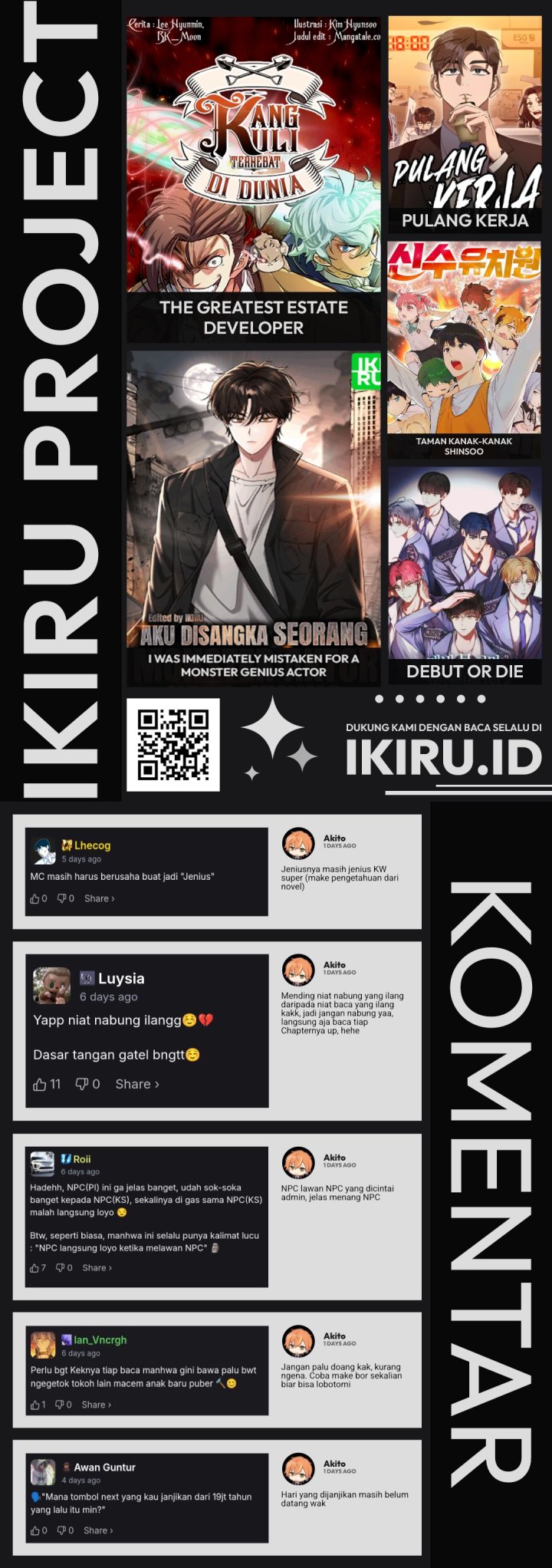 The Regressed Extra Becomes a Genius Chapter 24 Bahasa Indonesia