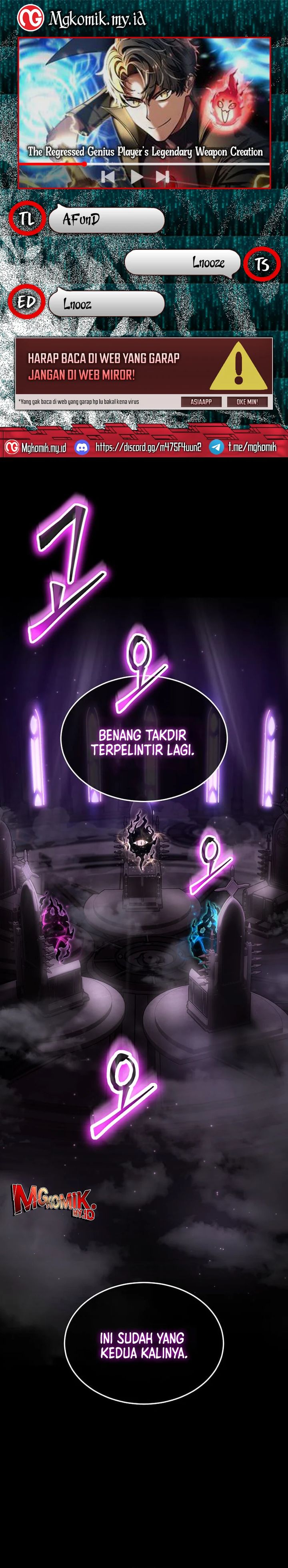 The Regressed Genius Player’s Legendary Weapon Creation Chapter 44 Bahasa Indonesia
