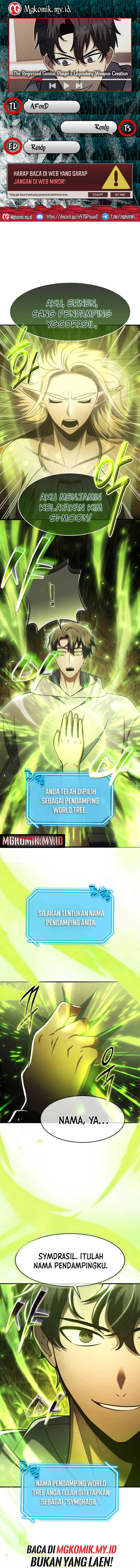 The Regressed Genius Player’s Legendary Weapon Creation chapter 59