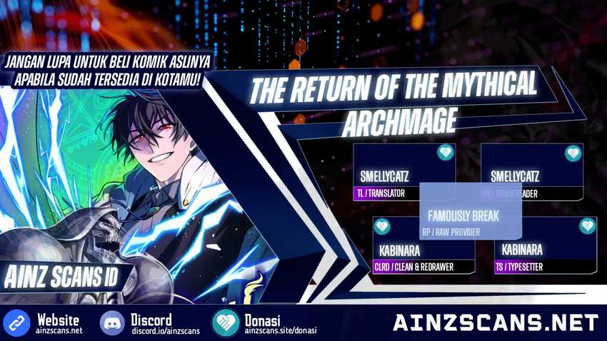 The Return of the Mythical Archmage Chapter 11 Bahasa Indonesia