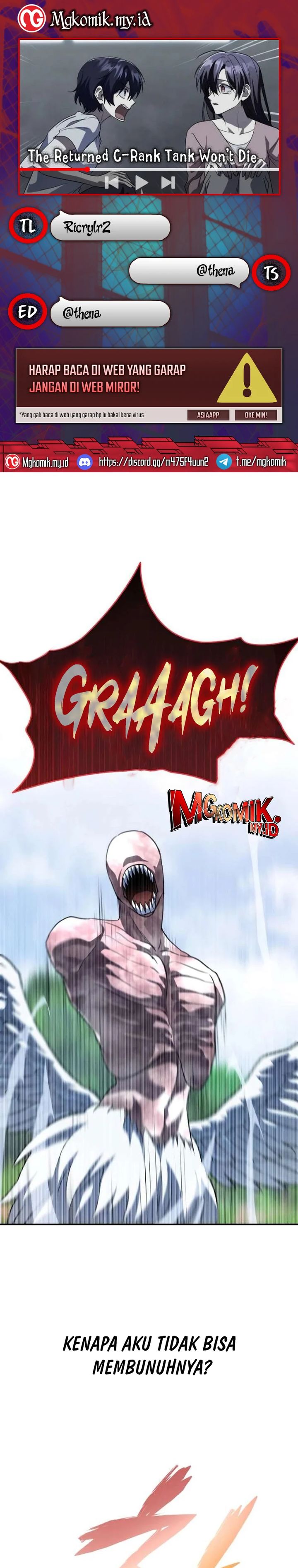 The Returned C-Rank Tank Won’t Die! Chapter 36 Bahasa Indonesia