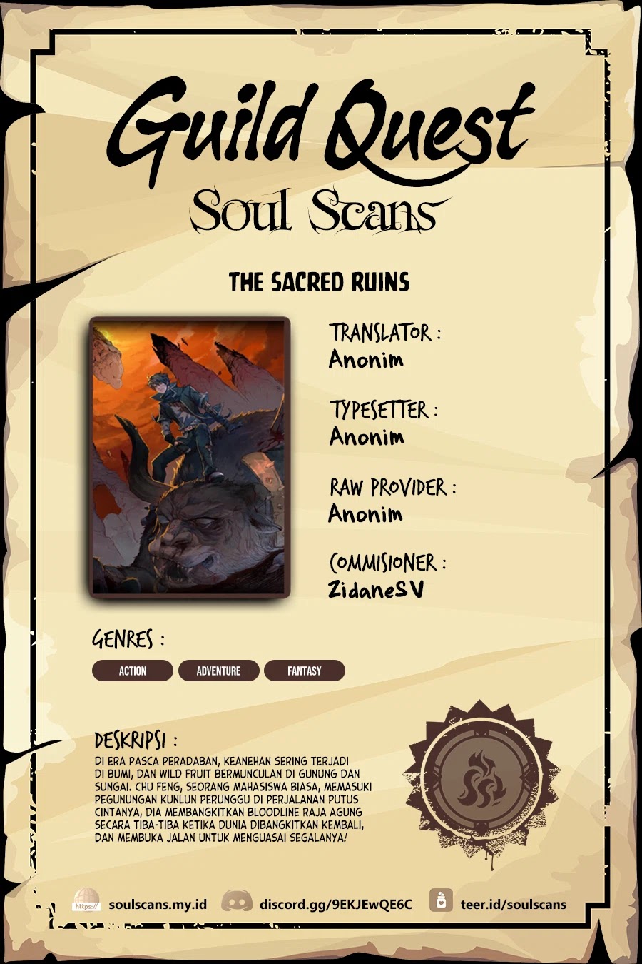 The Sacred Ruins Chapter 116 Bahasa Indonesia