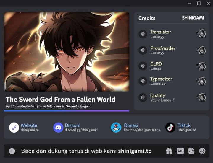 The Sword God From A Fallen World chapter 13