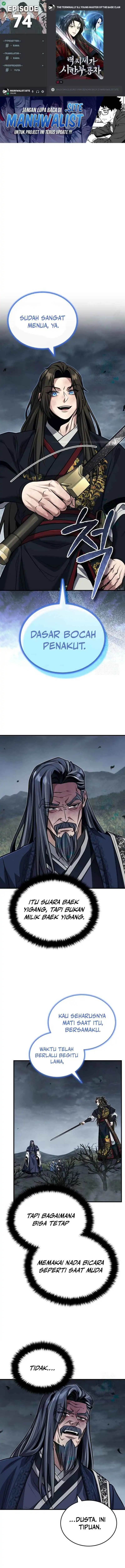 The Terminally Ill Young Master of the Baek Clan Chapter 74 Bahasa Indonesia