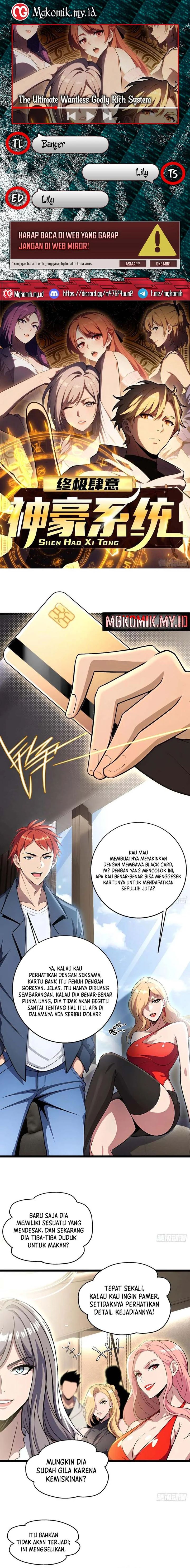 The Ultimate Wantless Godly Rich System chapter 33