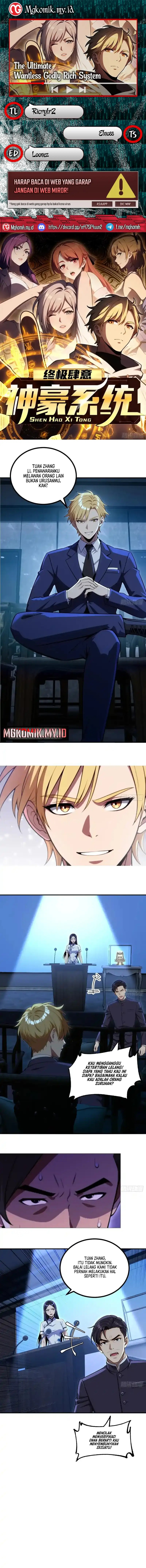 The Ultimate Wantless Godly Rich System Chapter 70 Bahasa Indonesia