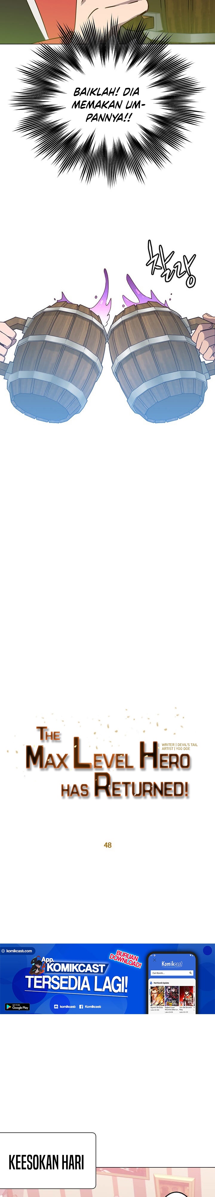 The MAX leveled hero will return! Chapter 48 Bahasa Indonesia