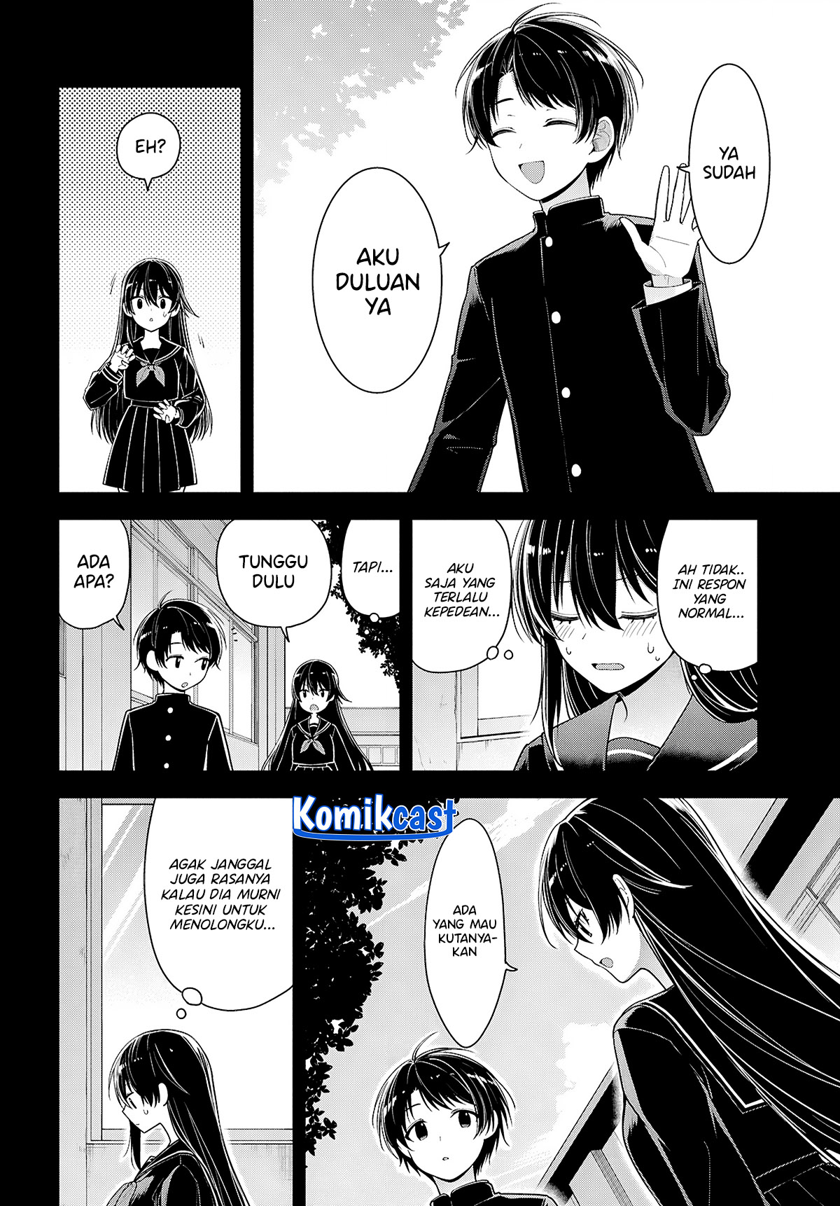 Tonari no Seki no Yankee Shimizu-san ga Kami o Kuroku Sometekita chapter 4