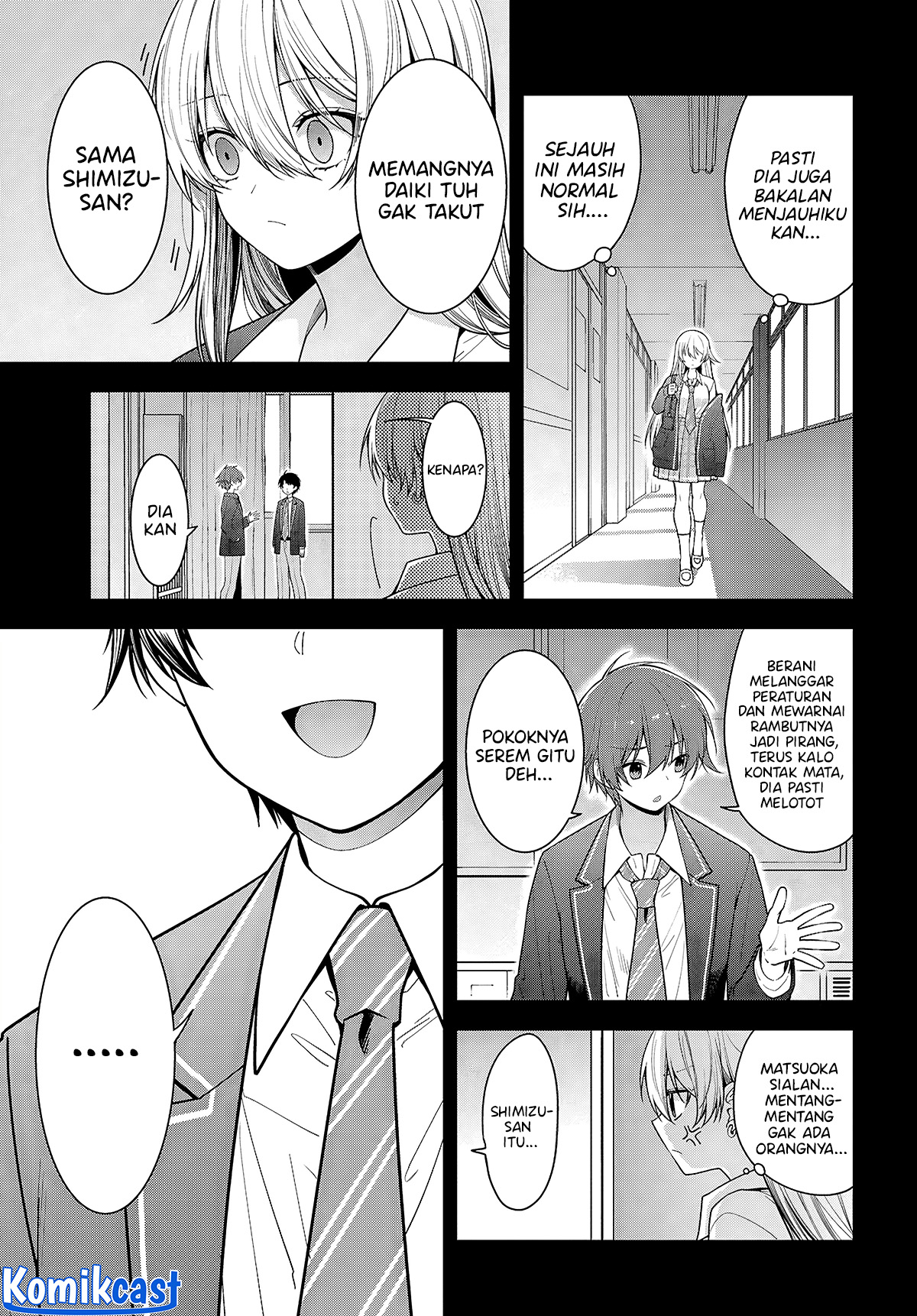 Tonari no Seki no Yankee Shimizu-san ga Kami o Kuroku Sometekita chapter 5