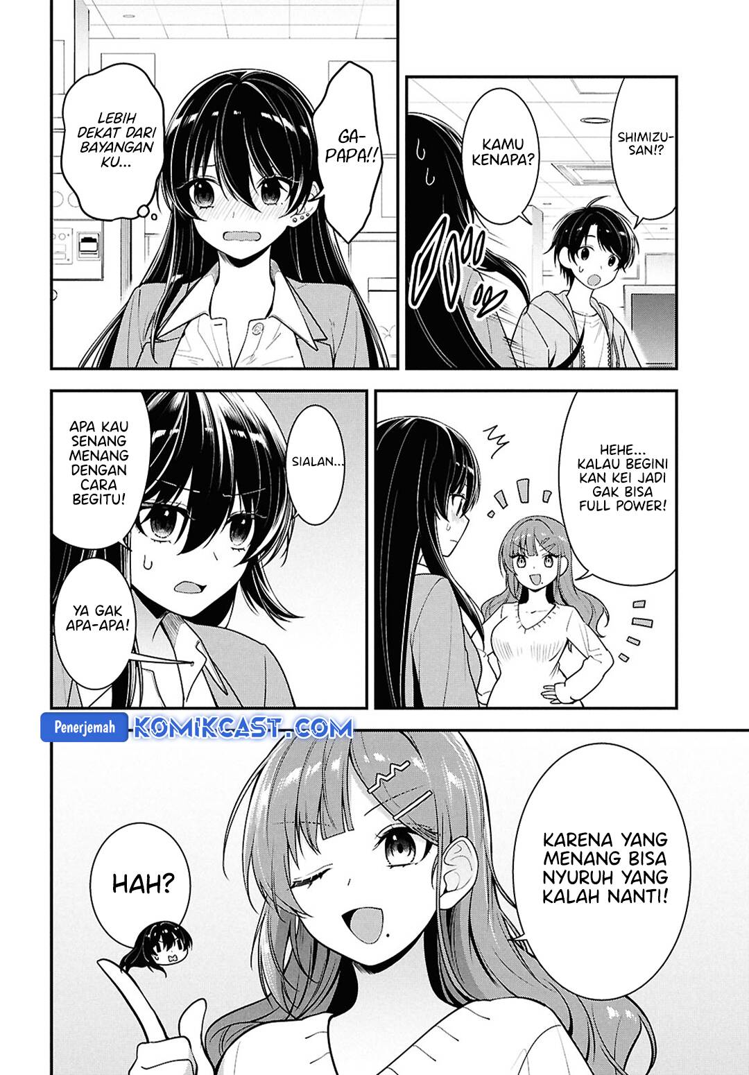 Tonari no Seki no Yankee Shimizu-san ga Kami o Kuroku Sometekita Chapter 07 Bahasa Indonesia