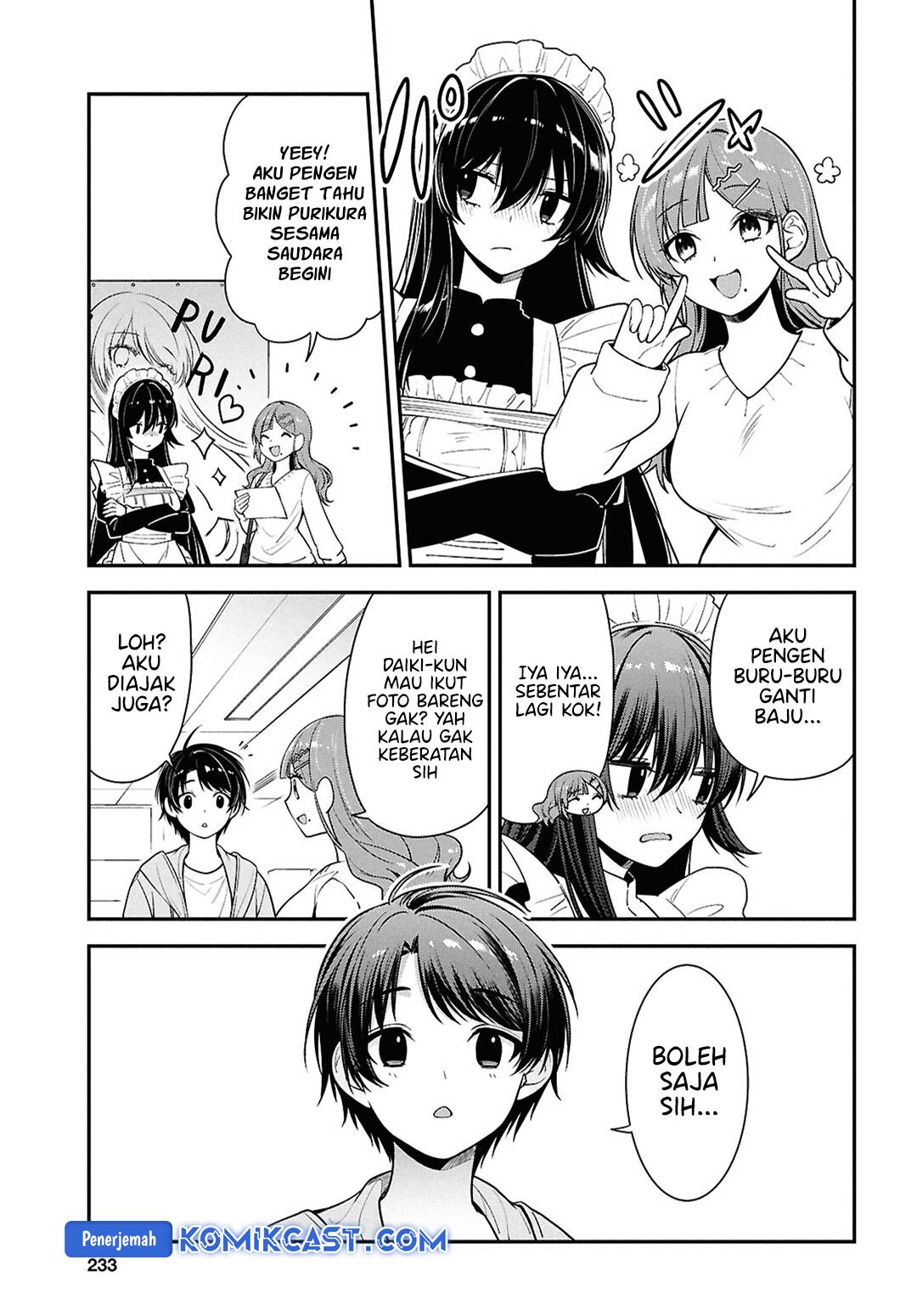 Tonari no Seki no Yankee Shimizu-san ga Kami o Kuroku Sometekita Chapter 07 Bahasa Indonesia