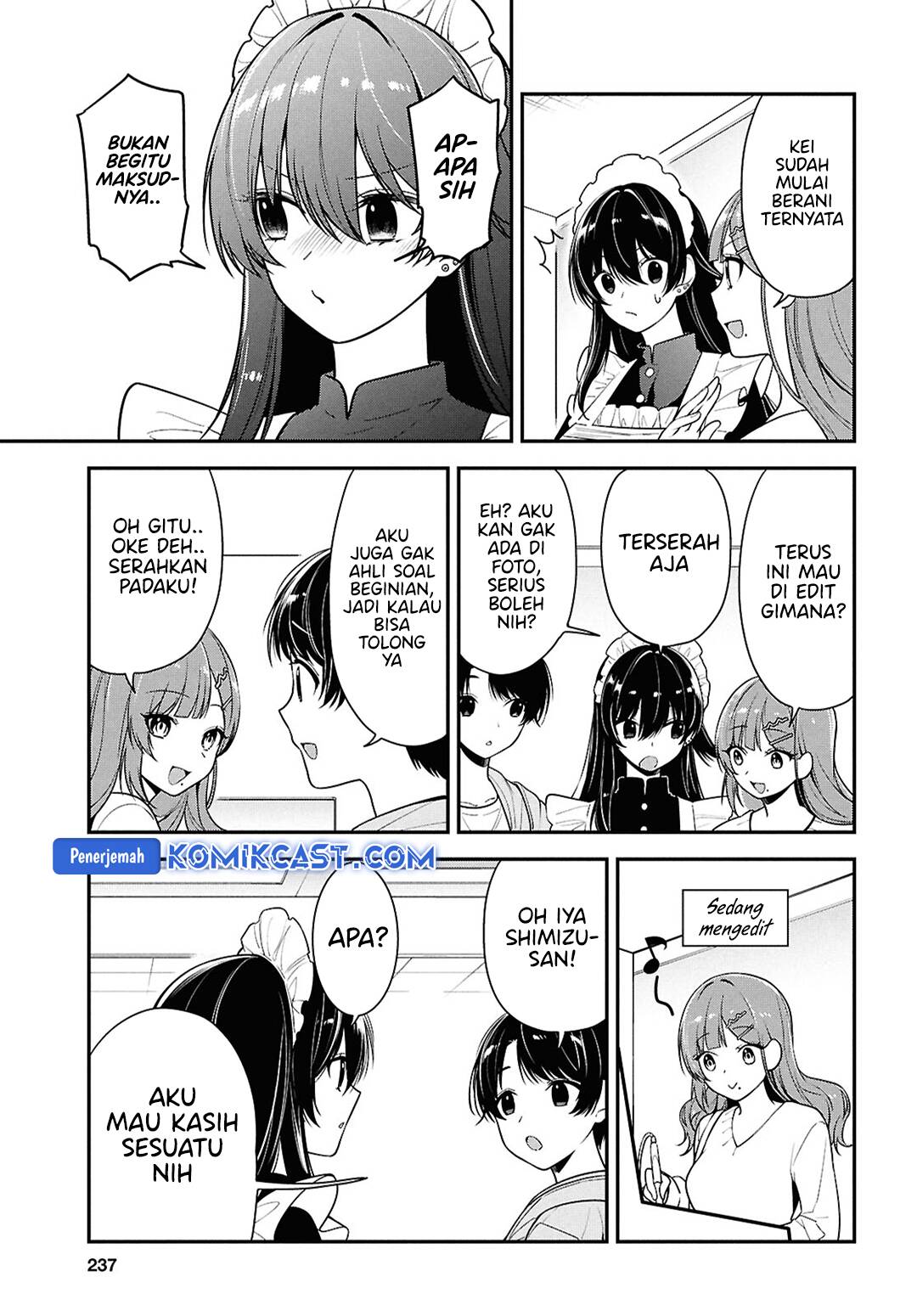 Tonari no Seki no Yankee Shimizu-san ga Kami o Kuroku Sometekita Chapter 07 Bahasa Indonesia