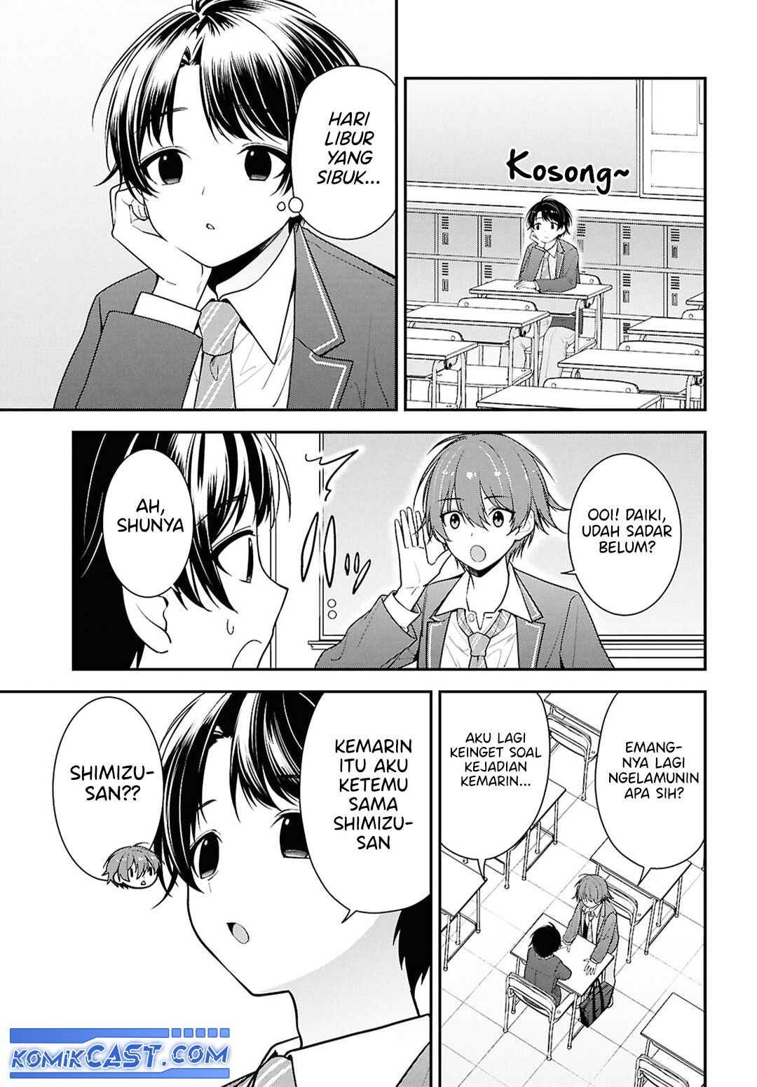 Tonari no Seki no Yankee Shimizu-san ga Kami o Kuroku Sometekita chapter 9