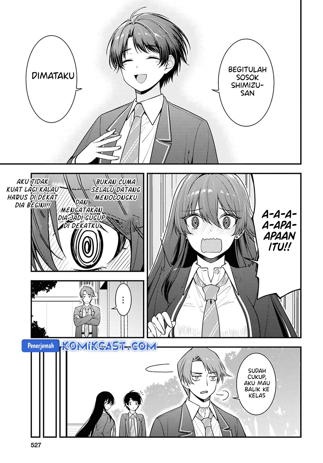 Tonari no Seki no Yankee Shimizu-san ga Kami o Kuroku Sometekita chapter 9