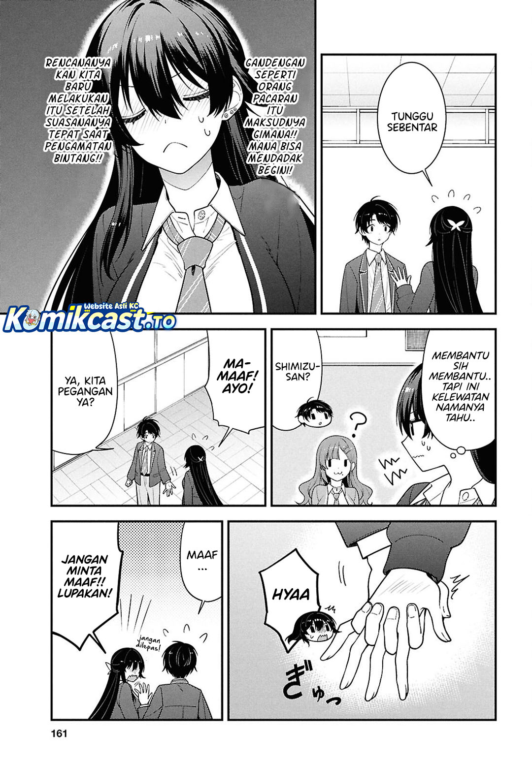 Tonari no Seki no Yankee Shimizu-san ga Kami o Kuroku Sometekita chapter 14