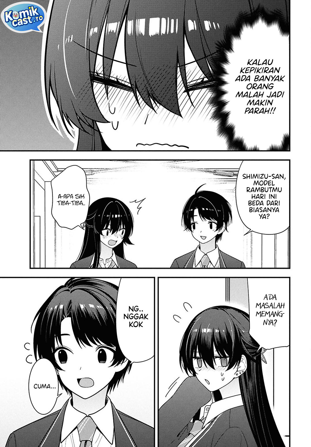 Tonari no Seki no Yankee Shimizu-san ga Kami o Kuroku Sometekita chapter 14