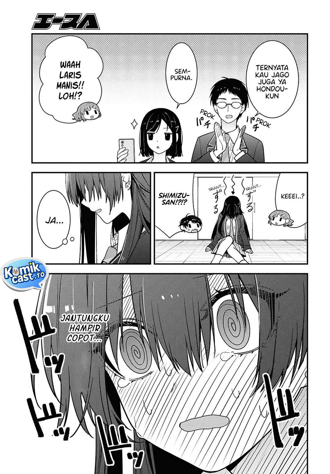 Tonari no Seki no Yankee Shimizu-san ga Kami o Kuroku Sometekita chapter 14