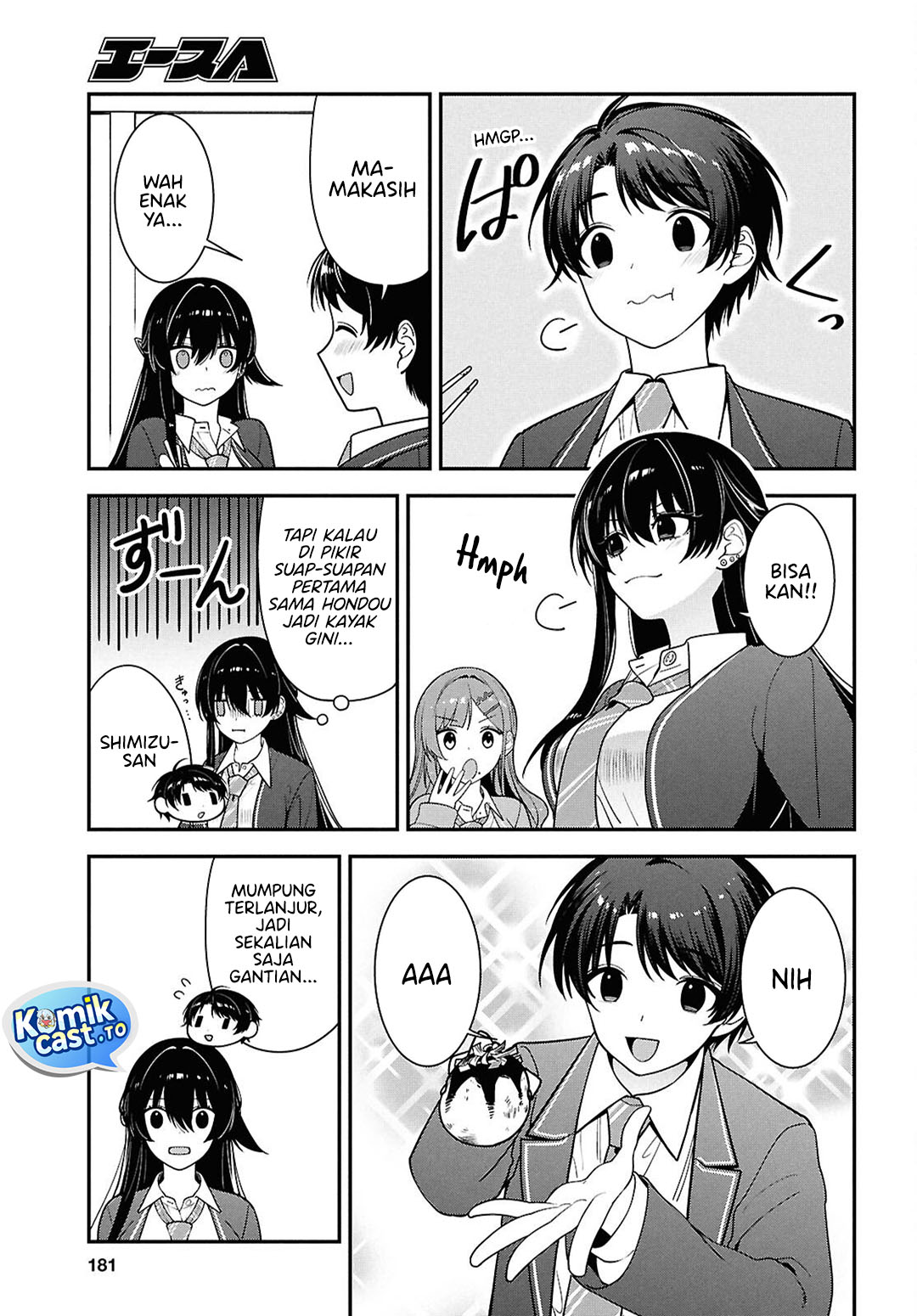 Tonari no Seki no Yankee Shimizu-san ga Kami o Kuroku Sometekita chapter 14
