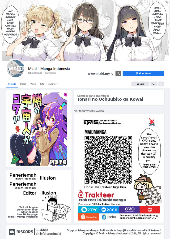 Tonari no Uchuubito ga Kowai Chapter 04 Bahasa Indonesia