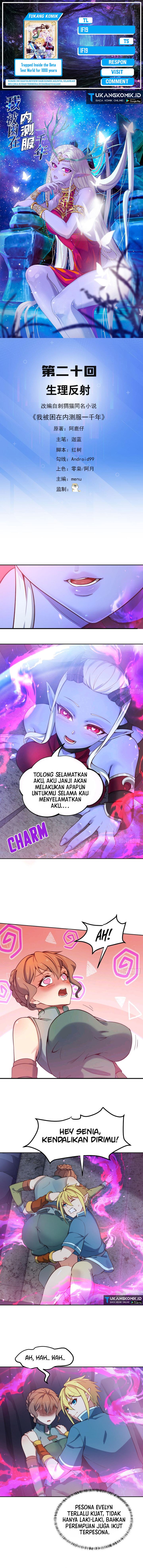 Trapped Inside the Beta Test World for 1000 Years Chapter 20 Bahasa Indonesia