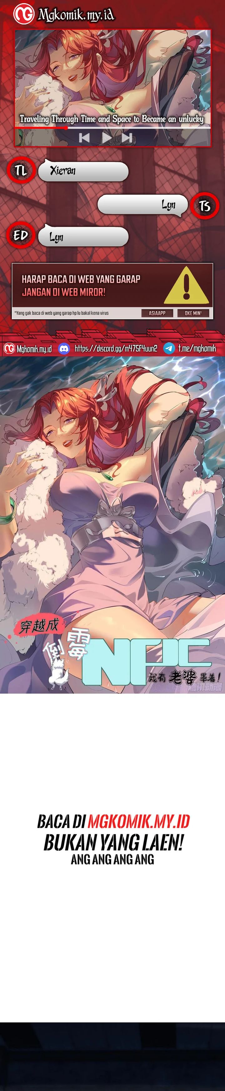 Traveling Through Time and Space to Become an Unlucky NPC: I Have a Wife to Protect Me Chapter 127 Bahasa Indonesia