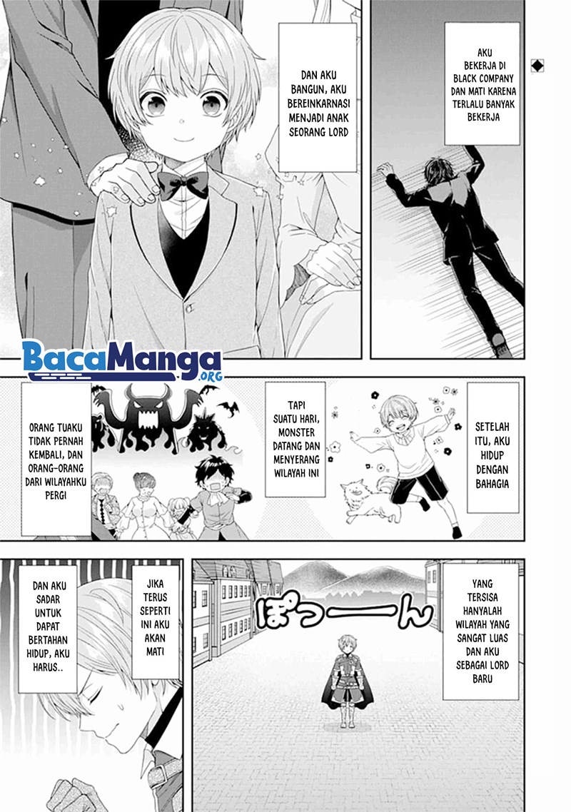 Tensei Ryoushu no Yuuryou Kaitaku: Zensei no Kioku o Ikashite White ni Tsutometara, Yuunou na Jinzai ga Atsumari Sugimashita Chapter 02.1 Bahasa Indonesia