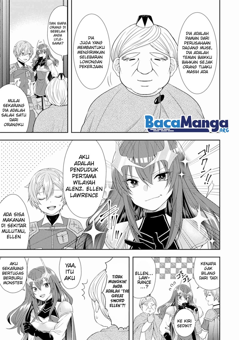 Tensei Ryoushu no Yuuryou Kaitaku: Zensei no Kioku o Ikashite White ni Tsutometara, Yuunou na Jinzai ga Atsumari Sugimashita Chapter 02.1 Bahasa Indonesia